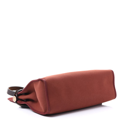 Hermes Vache Hunter Toile Herbag Zip 31 PM Rouge H Ebene 3 of 10