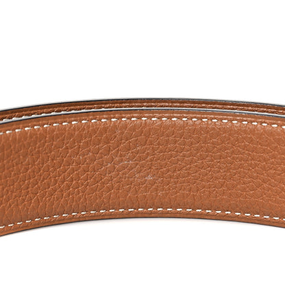 Hermes Box Togo 32mm H Belt 75 85/34 Black Gold 6 of 8