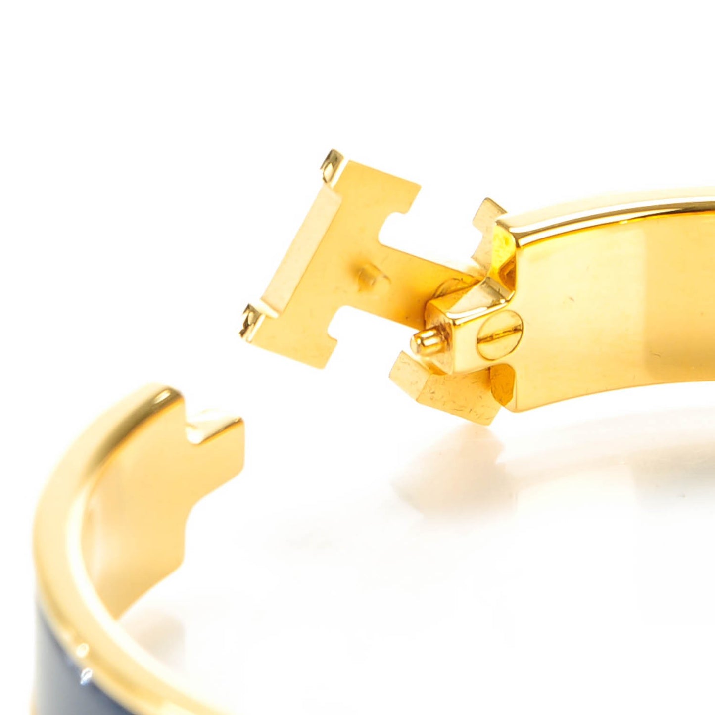 Enamel Narrow Clic Clac H Bracelet PM Indigo