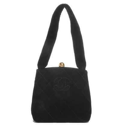 Chanel Velvet Kiss Lock Shoulder Bag Black 1 of 8