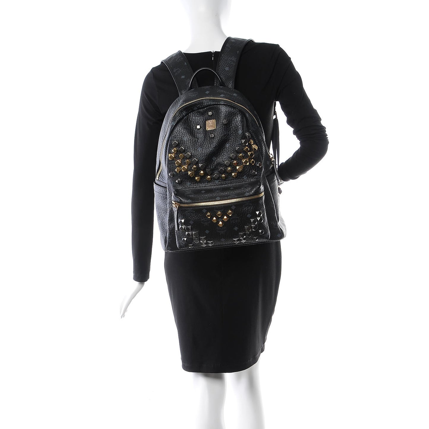 Visetos Studded Medium Stark M Backpack Black