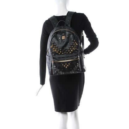 MCM Visetos Studded Medium Stark M Backpack Black 2 of 7
