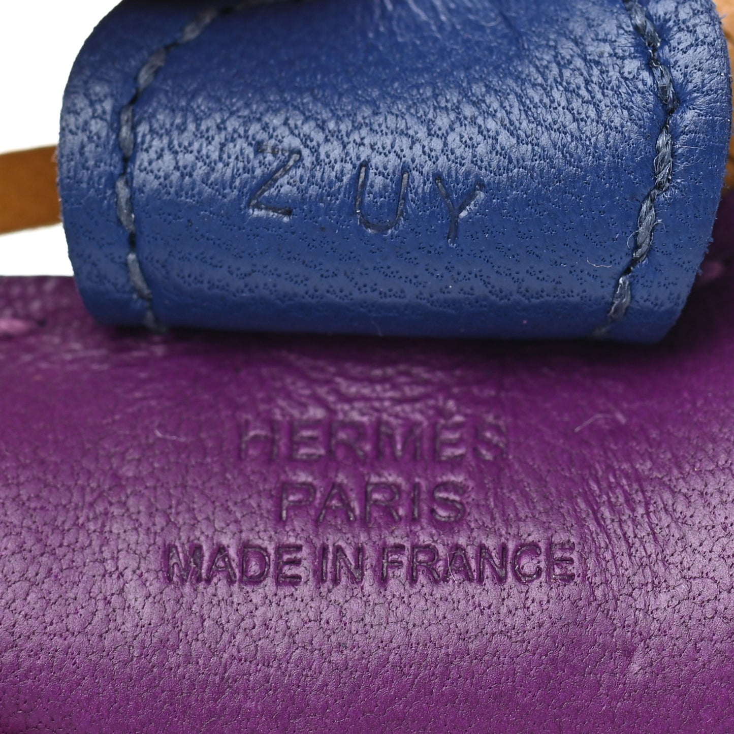 Milo Lambskin Grigri Rodeo Horse Bag Charm PM Violet Sesame Bleu Saphir