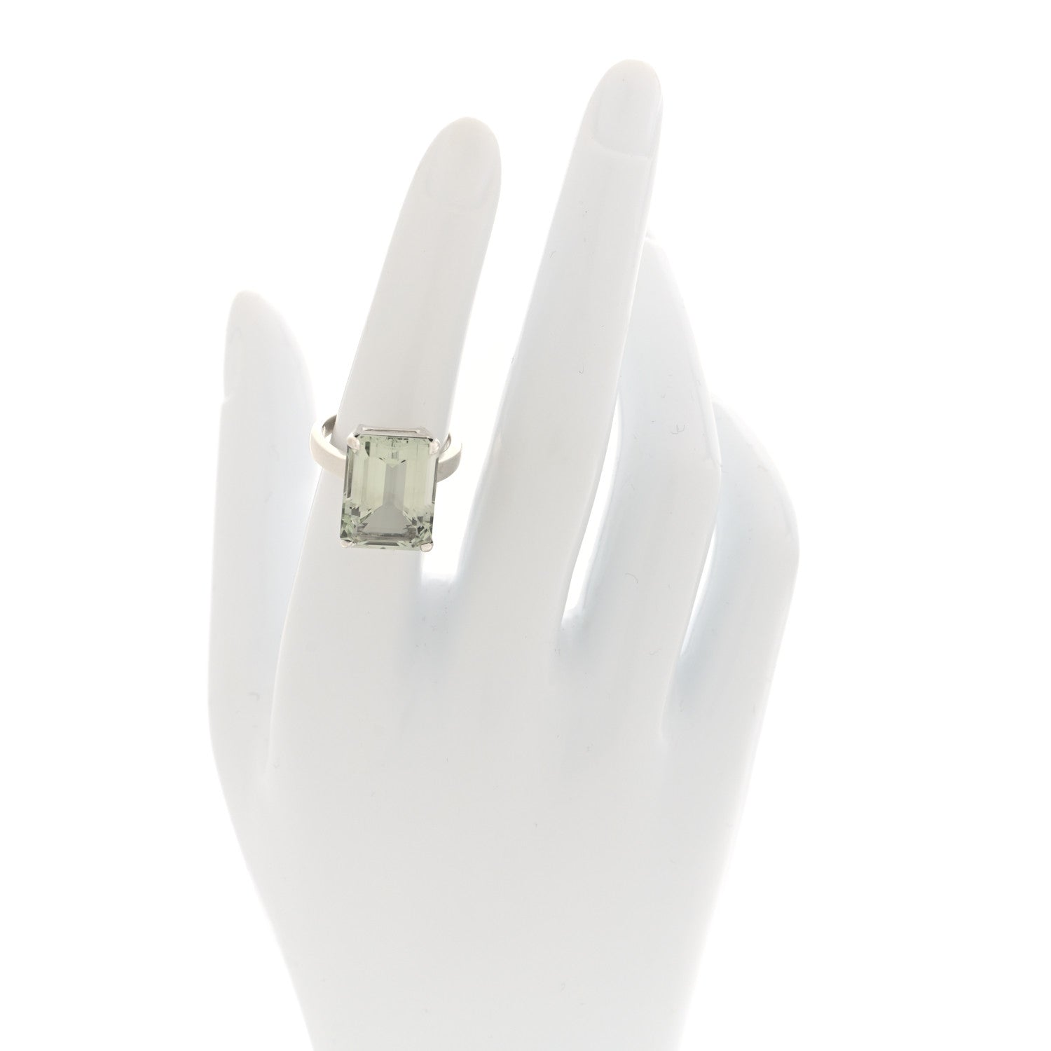 Tiffany Sterling Silver Prasiolite Sparklers Cocktail Ring 52 6 2 of 4