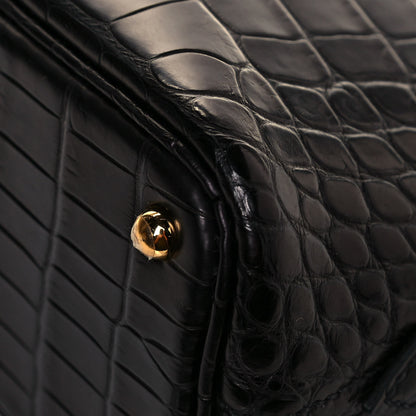 Hermes Matte Alligator Bolide Mini 1923 Black 8 of 11