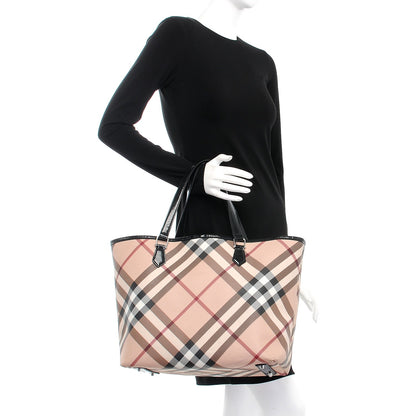 Burberry Nova Check Large Nickie Tote Black 2 of 17