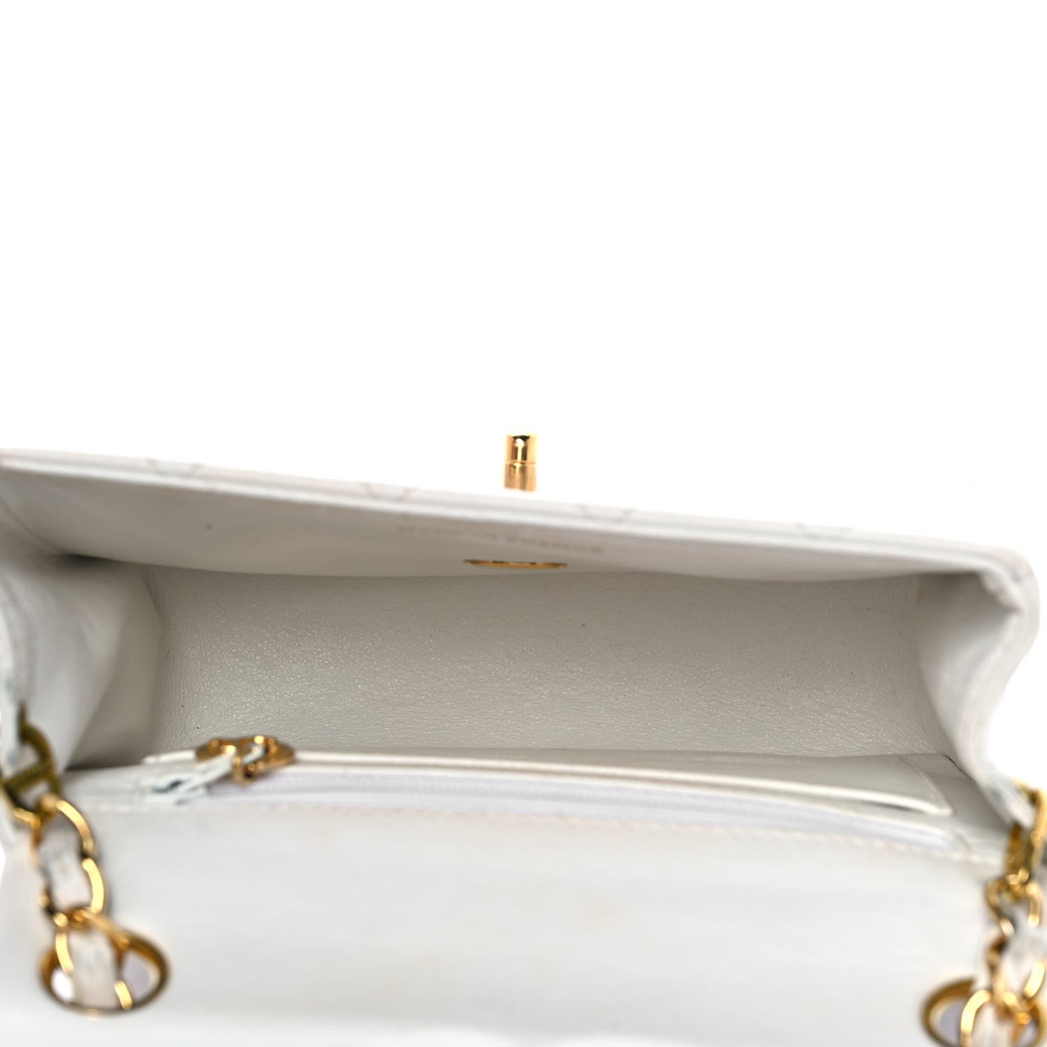 Chanel Lambskin Quilted Mini Square Flap White 5 of 11