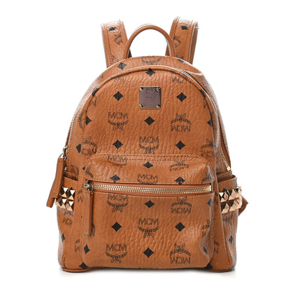 MCM Visetos Side Stud Mini Stark Backpack Cognac 1 of 8