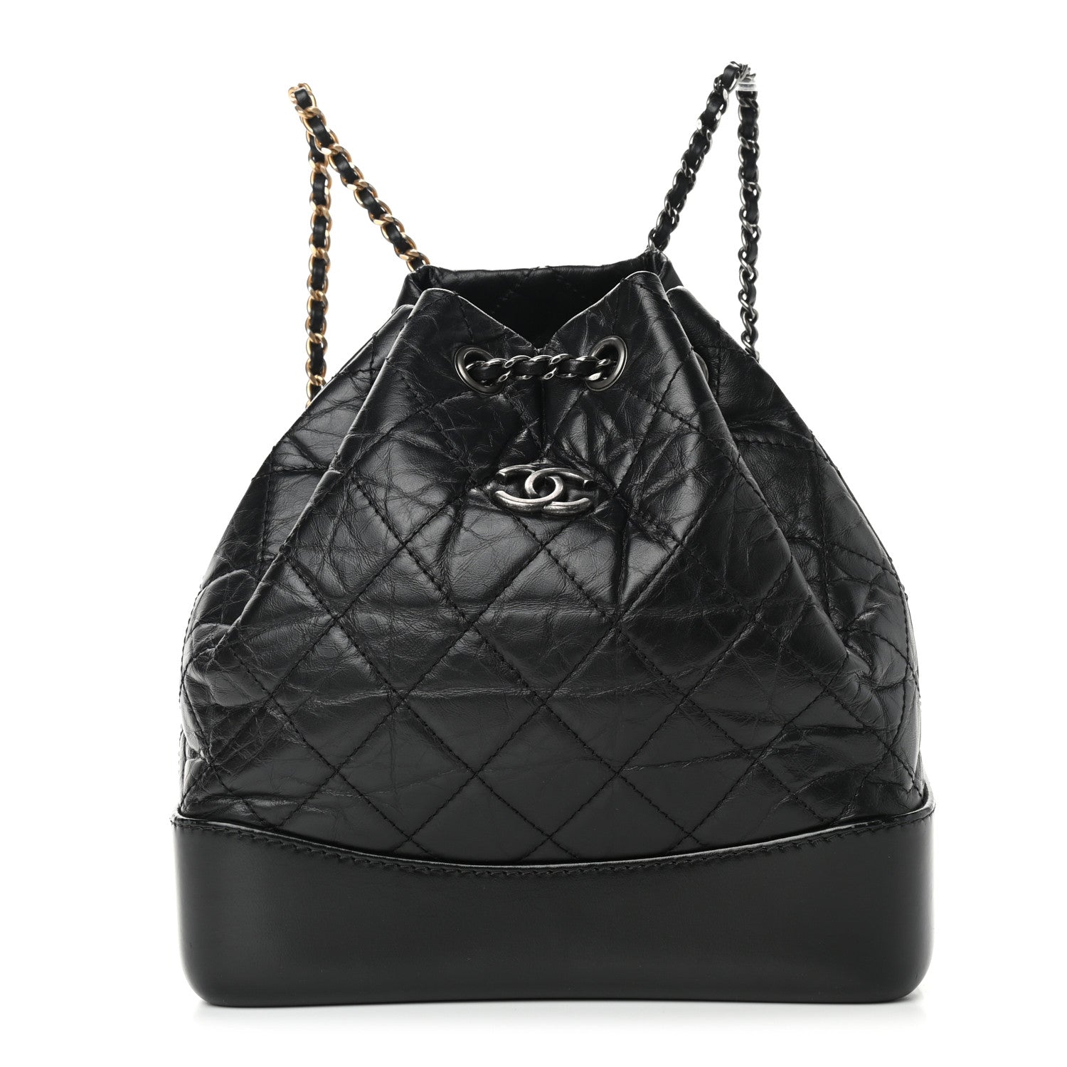 Chanel Aged Calfskin Quilted Small Gabrielle Backpack Black 1 of 10