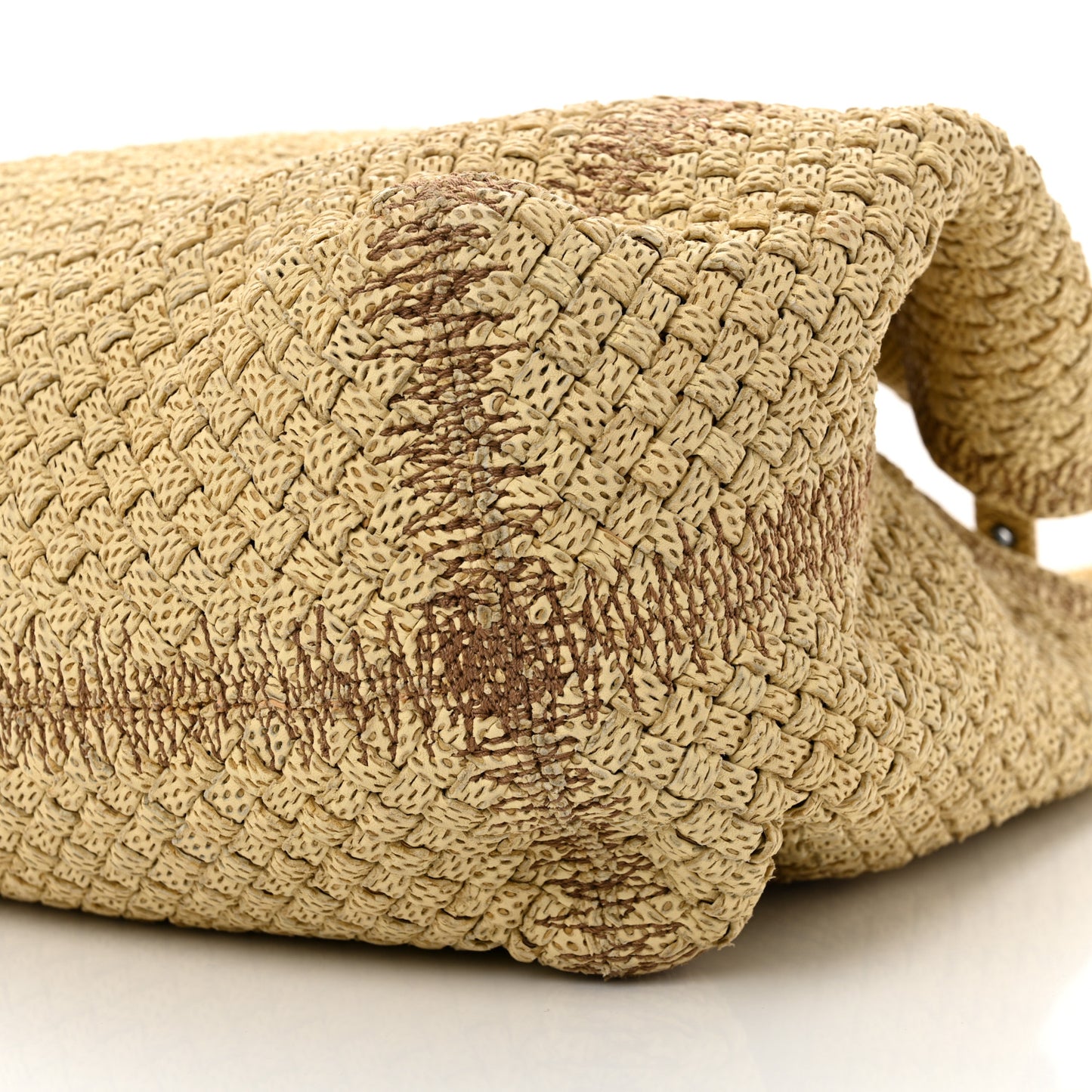 Perforated Intrecciato Tote Taupe