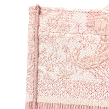 Christian Dior Canvas Embroidered Medium Dioriviera Toile De Jouy Book Tote Rose 13 of 14