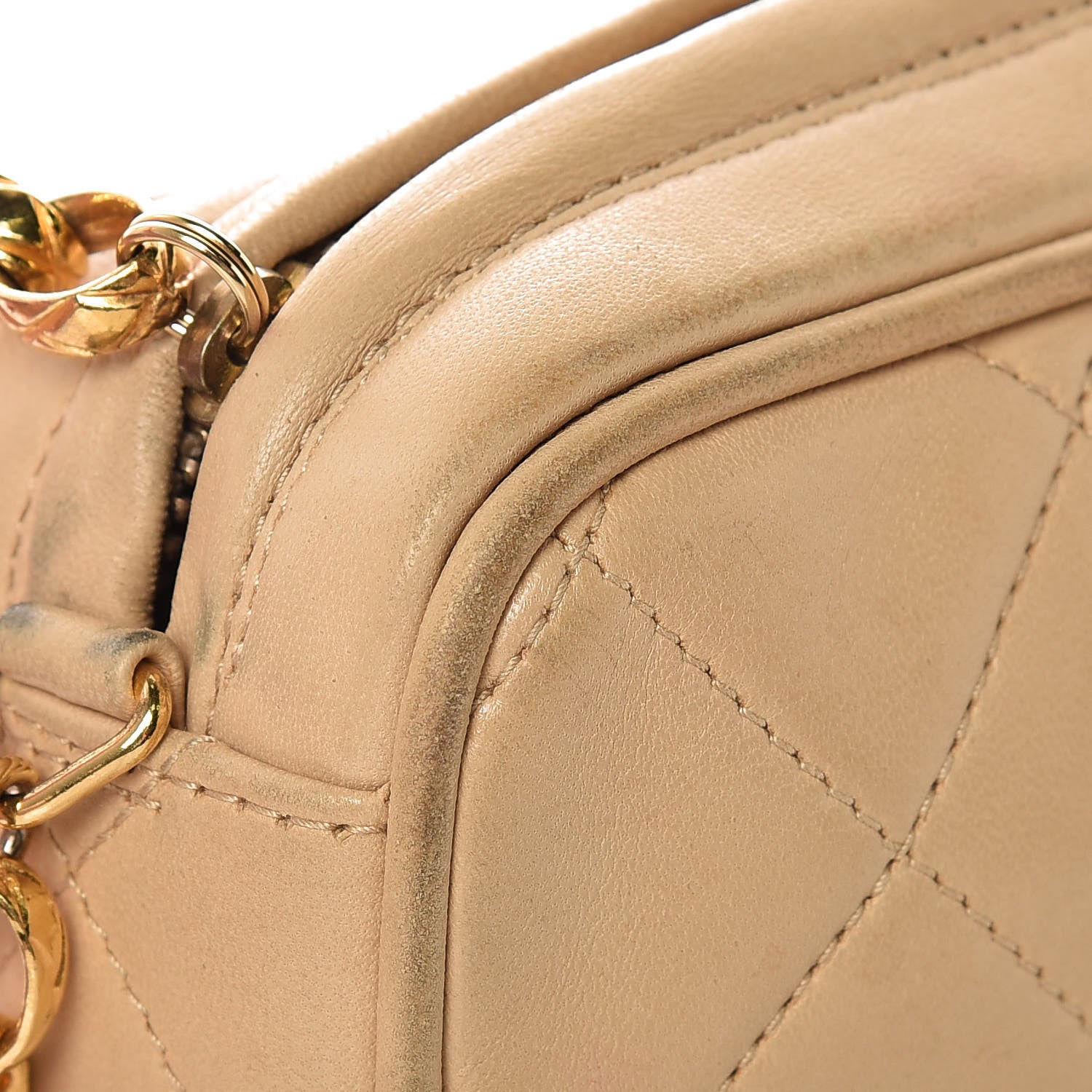 Chanel Lambskin Quilted Tassel Camera Case Beige 10 of 21