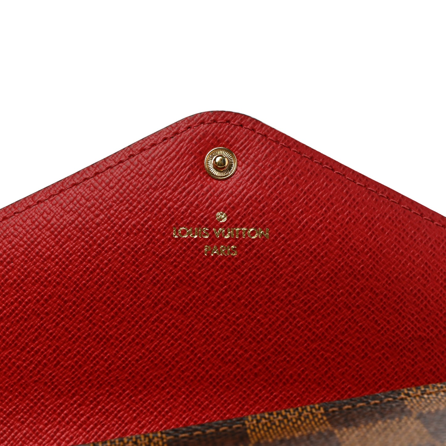 Damier Ebene Josephine Wallet Red