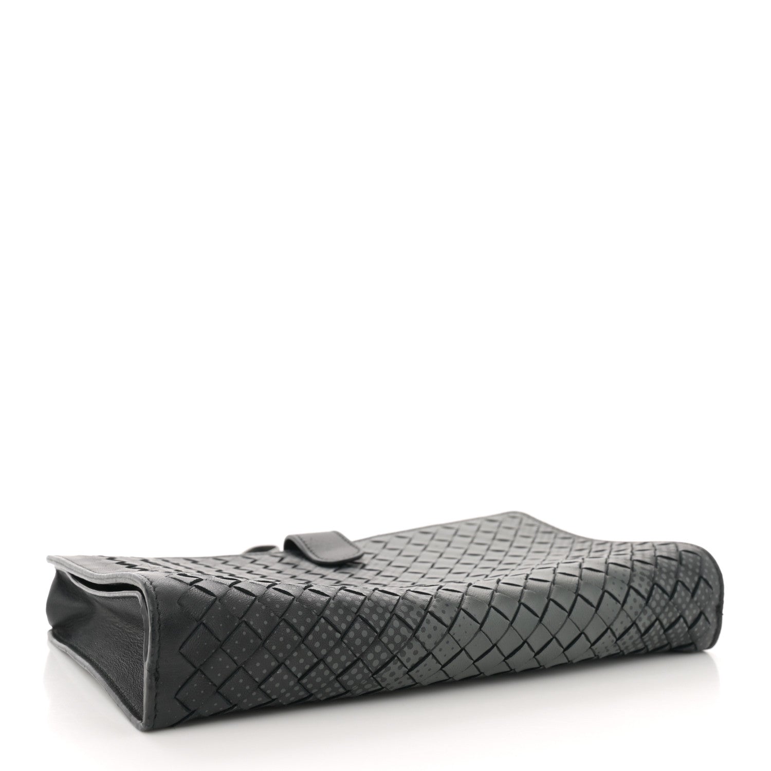 Bottega Veneta Nappa Intrecciato Gradient Spotted Multi-functional Case Wristlet Black Grey 4 of 9