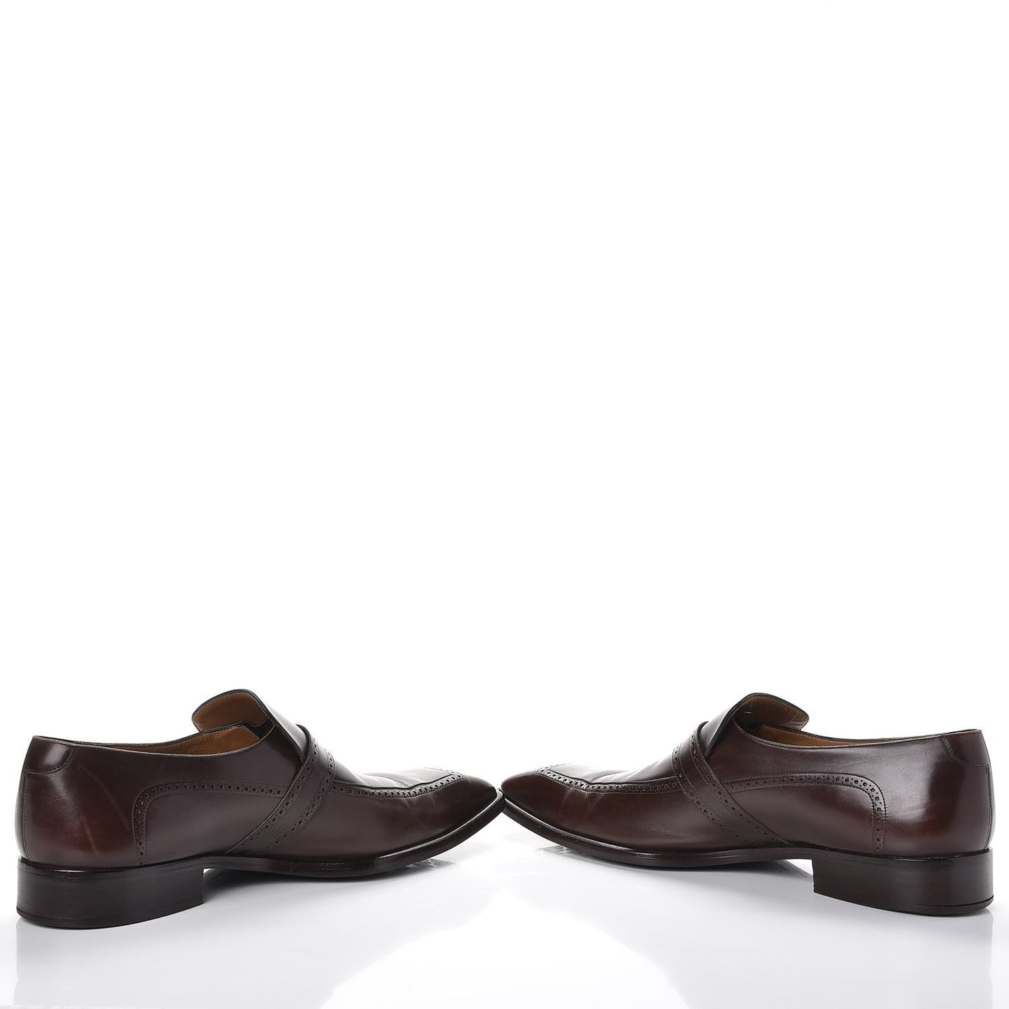 Mens Calfskin Brogues Loafers 10.5 Brown