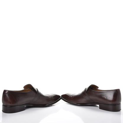 Louis Vuitton Mens Calfskin Brogues Loafers 10.5 Brown 5 of 13