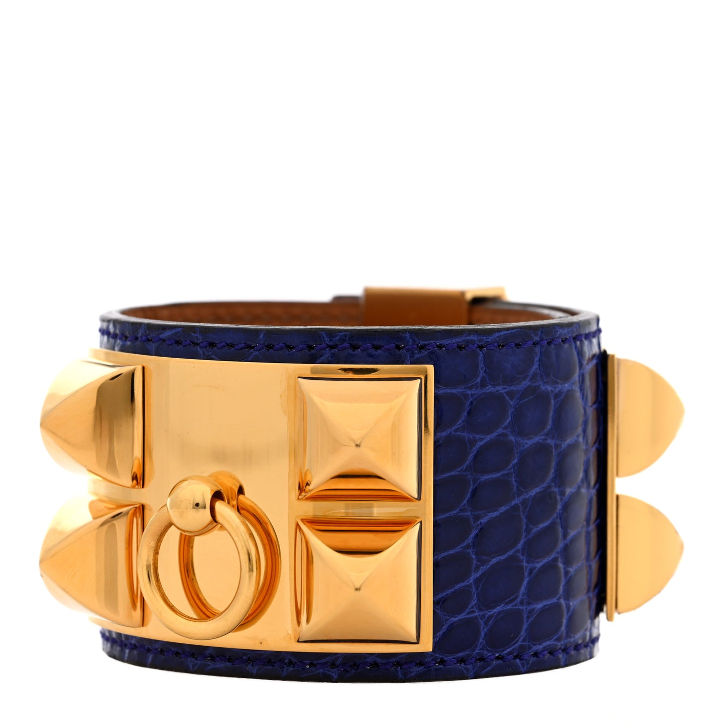 Shiny Alligator Collier De Chien CDC Bracelet S Bleu Electrique