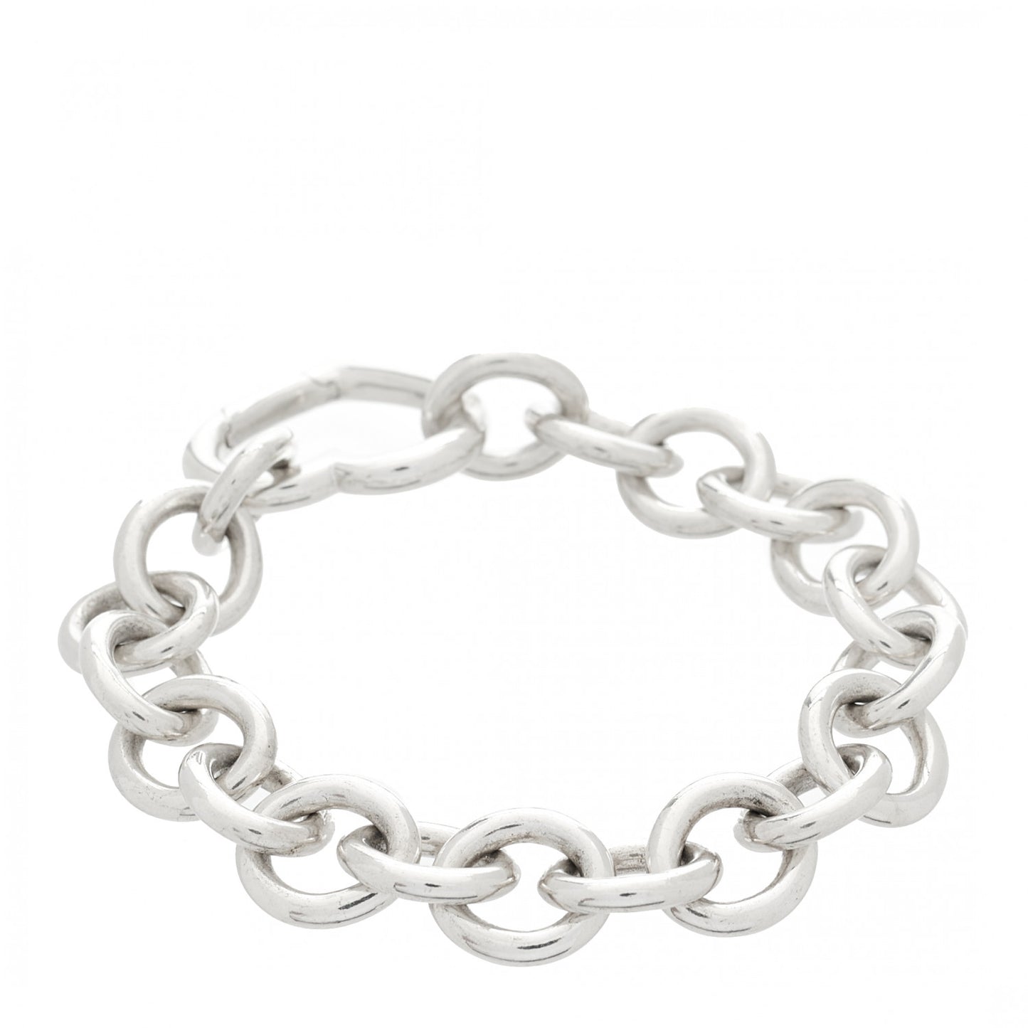Sterling Silver Open Heart Clasp Bracelet