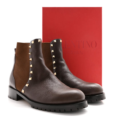 Valentino Garavani Calfskin Rockstud Beatle Chelsea 20mm Ankle Boots 40 Fondant 11 of 11