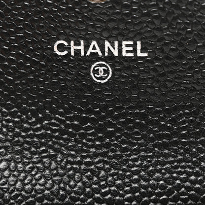 Chanel Caviar Quilted Flap Card Holder Wallet Black 7 of 8