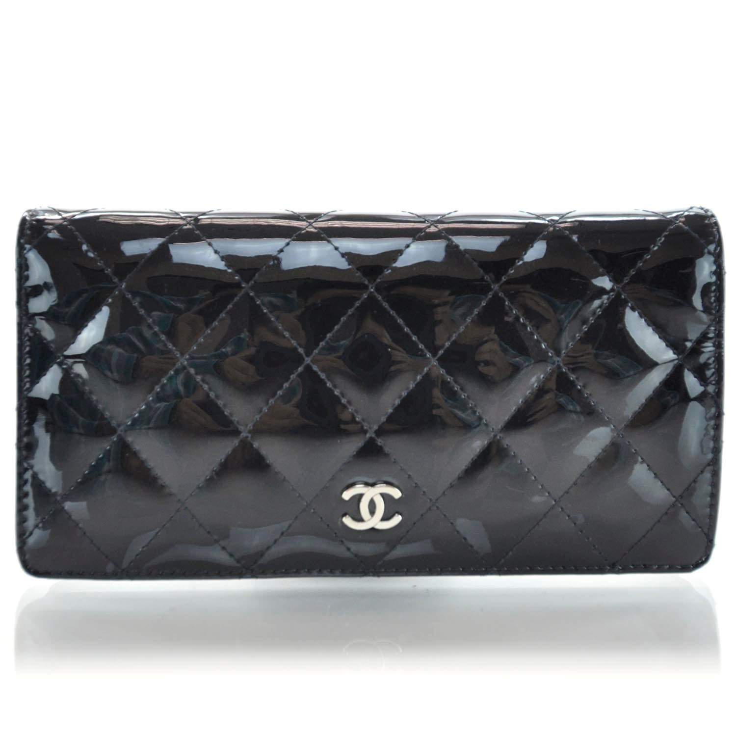 Chanel Patent Yen Wallet Black 1 of 9