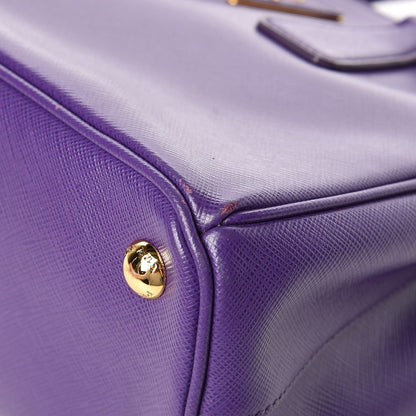 Prada Saffiano Small Galleria Double Zip Tote Viola 9 of 14