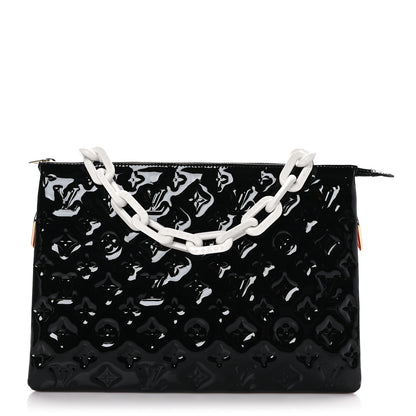 Louis Vuitton Patent Embossed Monogram Lambskin Coussin MM Black Red 1 of 9