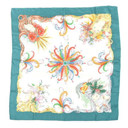 Gucci Silk Floral Feather Square Scarf Multicolor 1 of 3