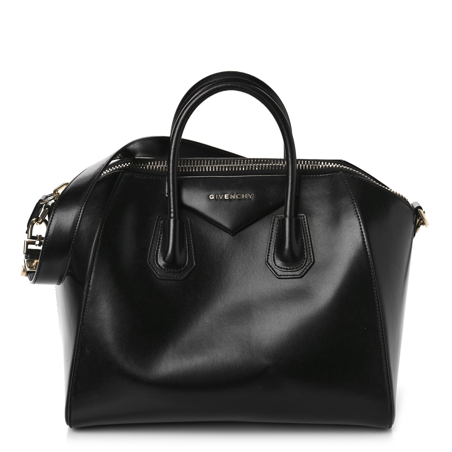 Givenchy Shiny Lord Calfskin Medium Antigona Black 1 of 14