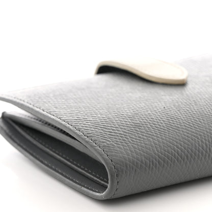 Celine Grained Calfskin Medium Multifunction Strap Wallet Grey Chalk 10 of 12