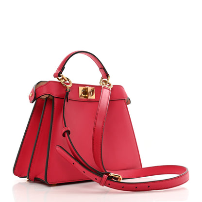Fendi Vitello Seta Shiny Nappa Small Peekaboo I SEE U Satchel Lampone Light Rose 3 of 10