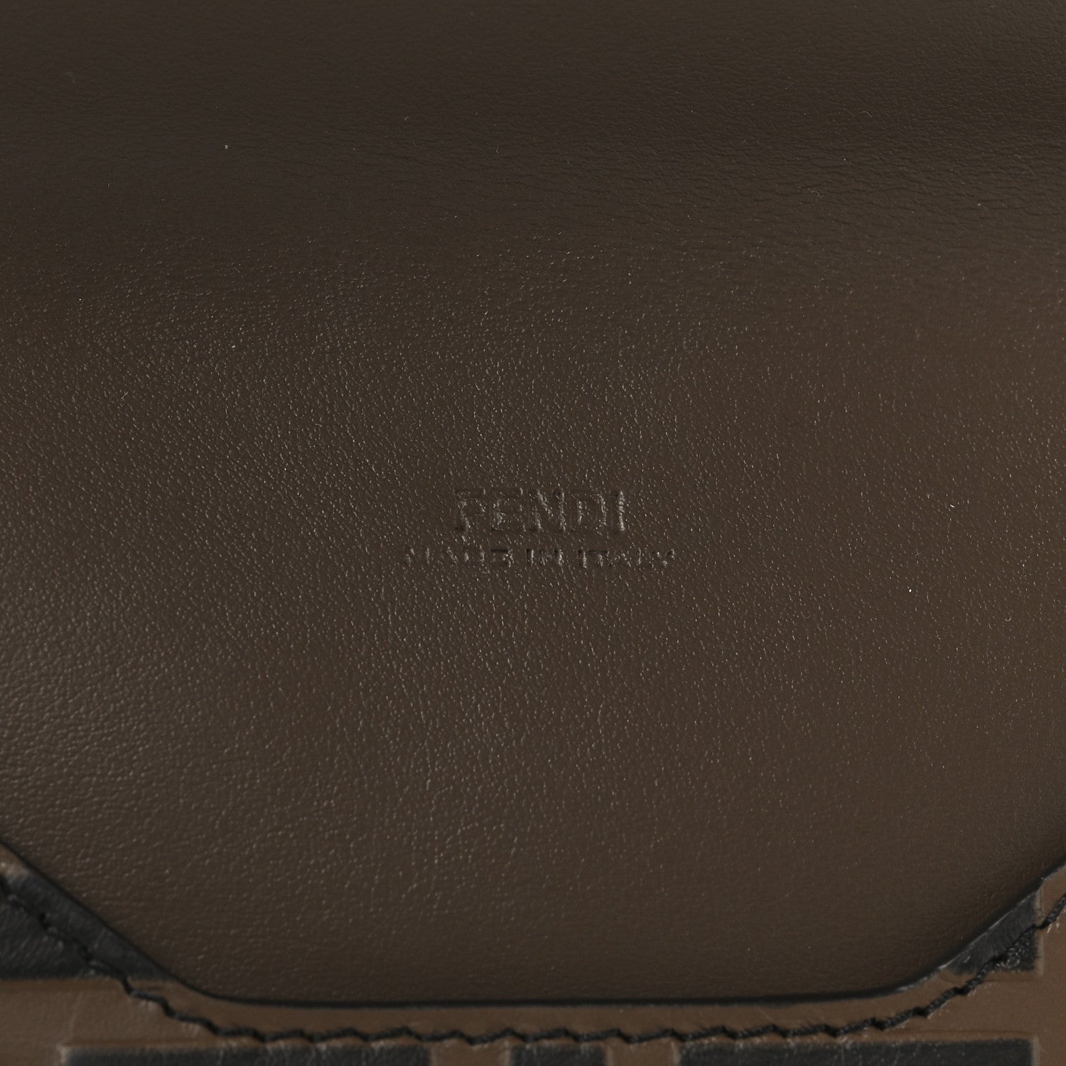Fendi Vitello Ceylon Bi-Color FF 1974 Embossed FF Diamonds Flat Envelope Pouch Maya Black 6 of 7