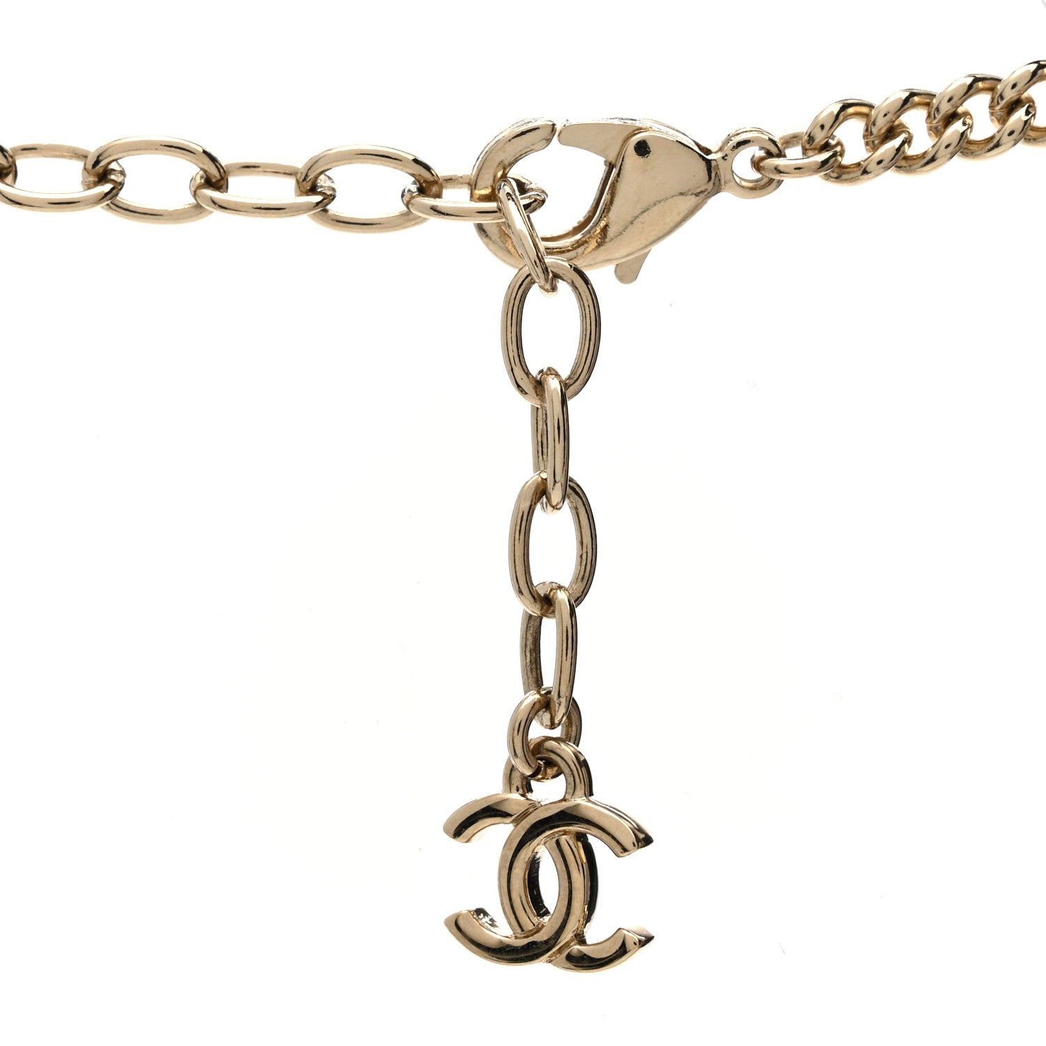 Chanel Resin Logo Choker Pink Black 5 of 7