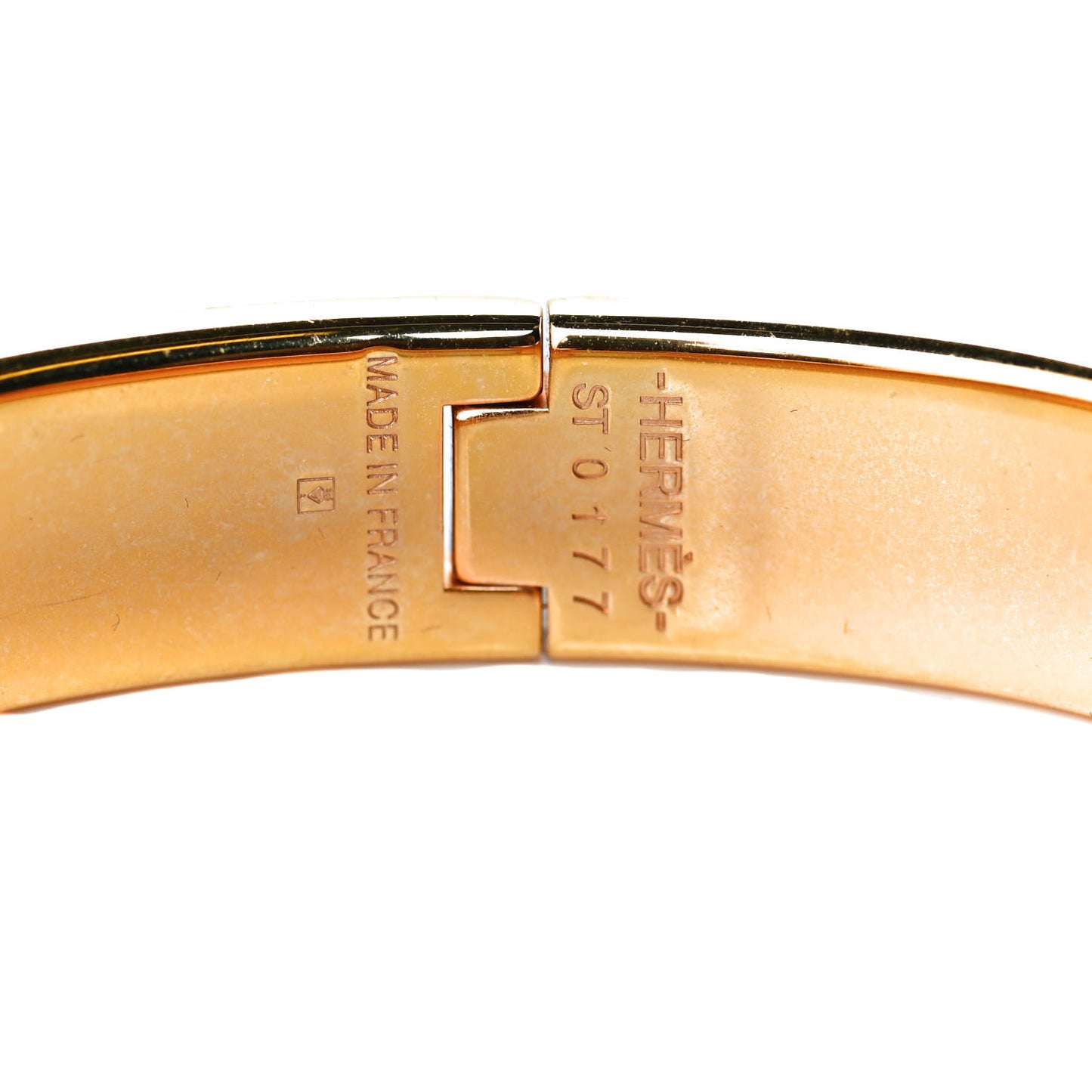 Enamel Narrow Clic Clac H Bracelet PM Vert Argile