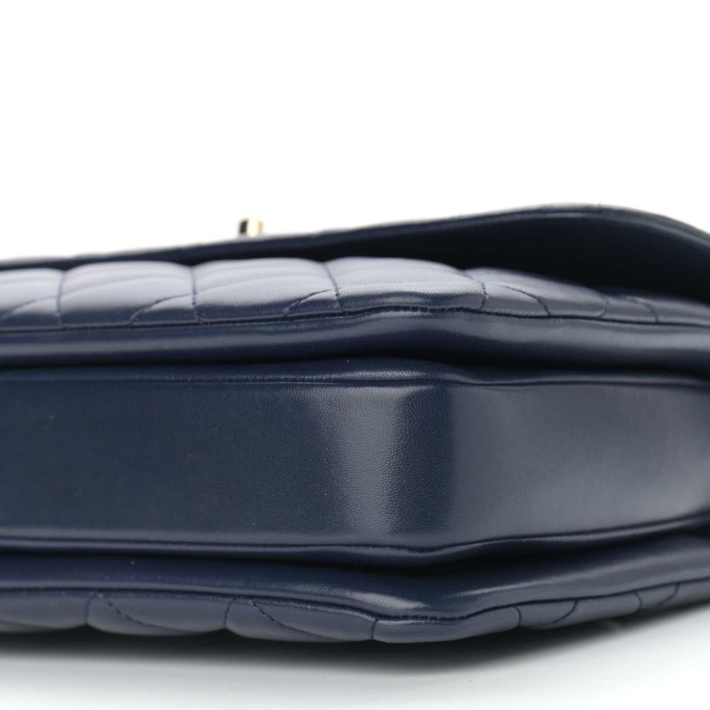 Lambskin Quilted Medium Trendy CC Flap Dual Handle Bag Blue