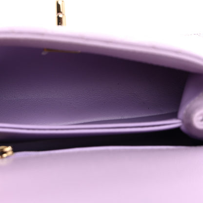 Chanel Caviar Quilted Extra Mini Coco Handle Flap Light Purple 5 of 10