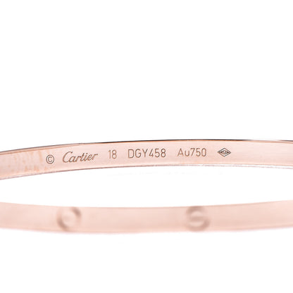 Cartier 18K Pink Gold Small LOVE Bracelet 18 8 of 9