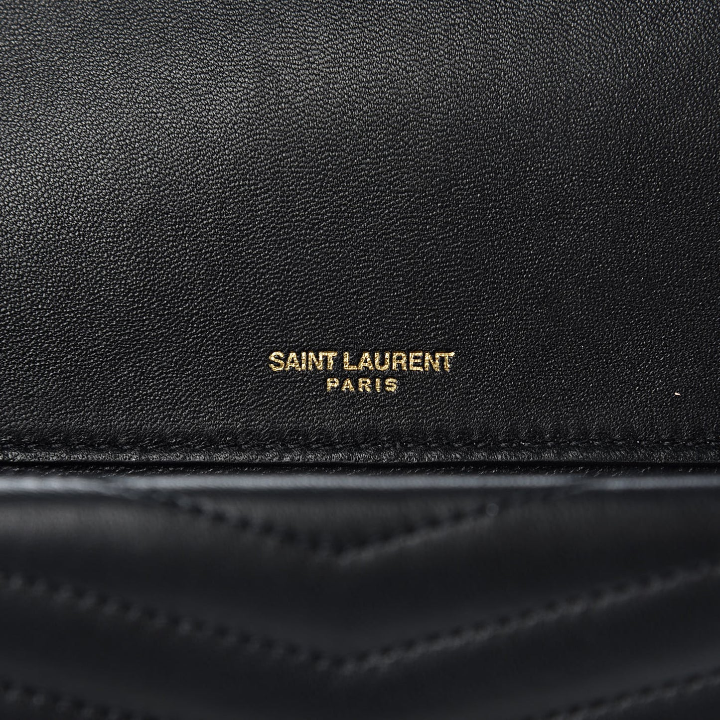 Lambskin Matelasse Chevron Monogram Medium Sulpice Bag Black