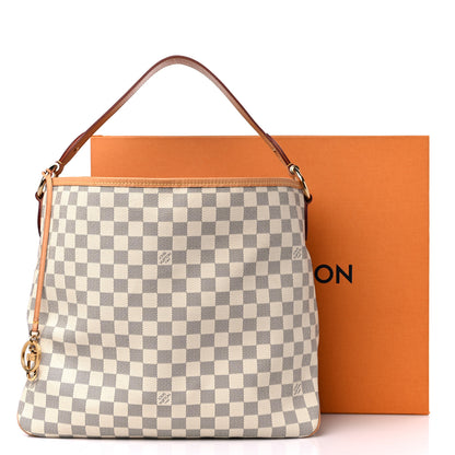 Louis Vuitton Damier Azur Delightful MM Rose Ballerine 14 of 14