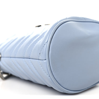 Gucci Calfskin Matelasse Mini GG Marmont 2.0 Bucket Bag Porcelain Light Blue 9 of 11