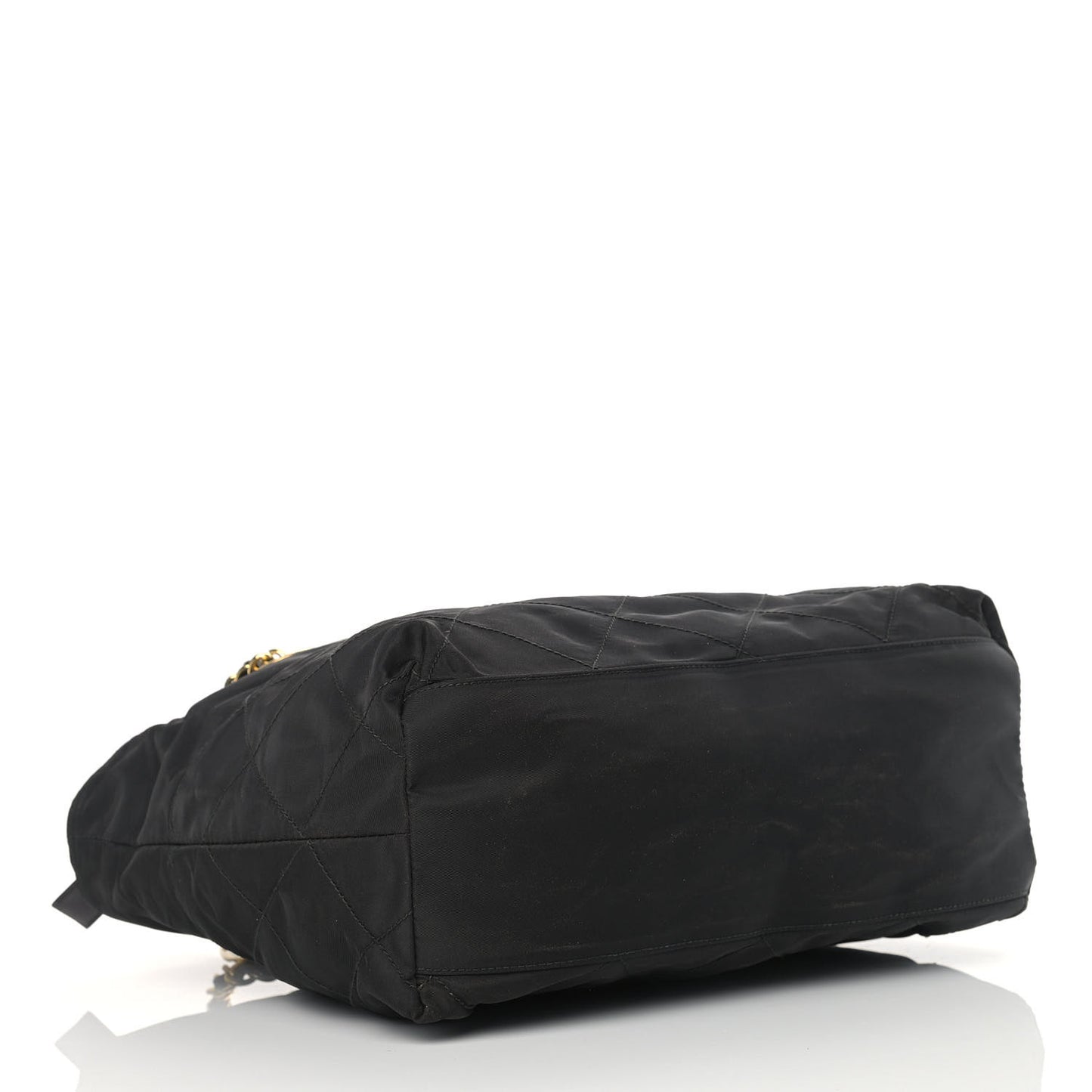 Tessuto Nylon Chain Shoulder Bag Black
