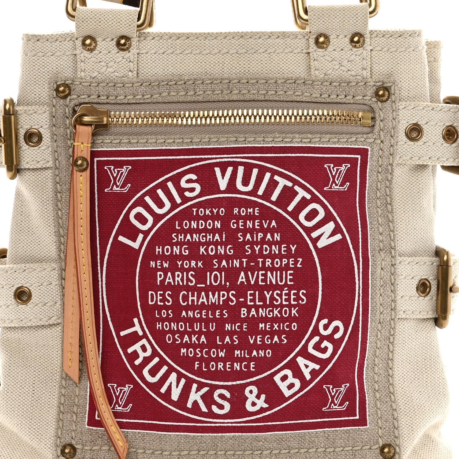 Louis Vuitton Toile Globe Shopper Cabas PM Red 7 of 13