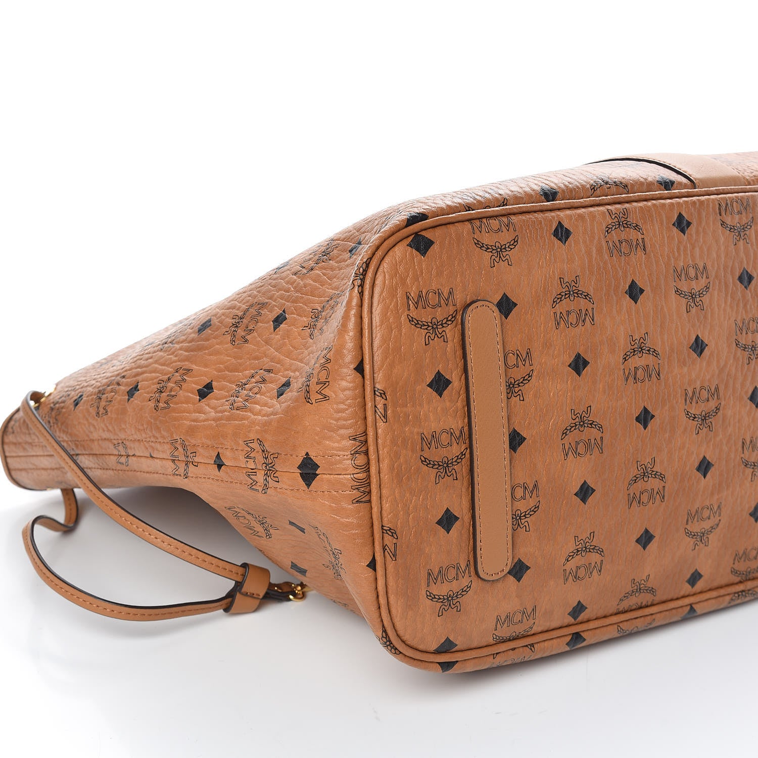 MCM Visetos Large Liz Reversible Shopper Tote Cognac 6 of 14