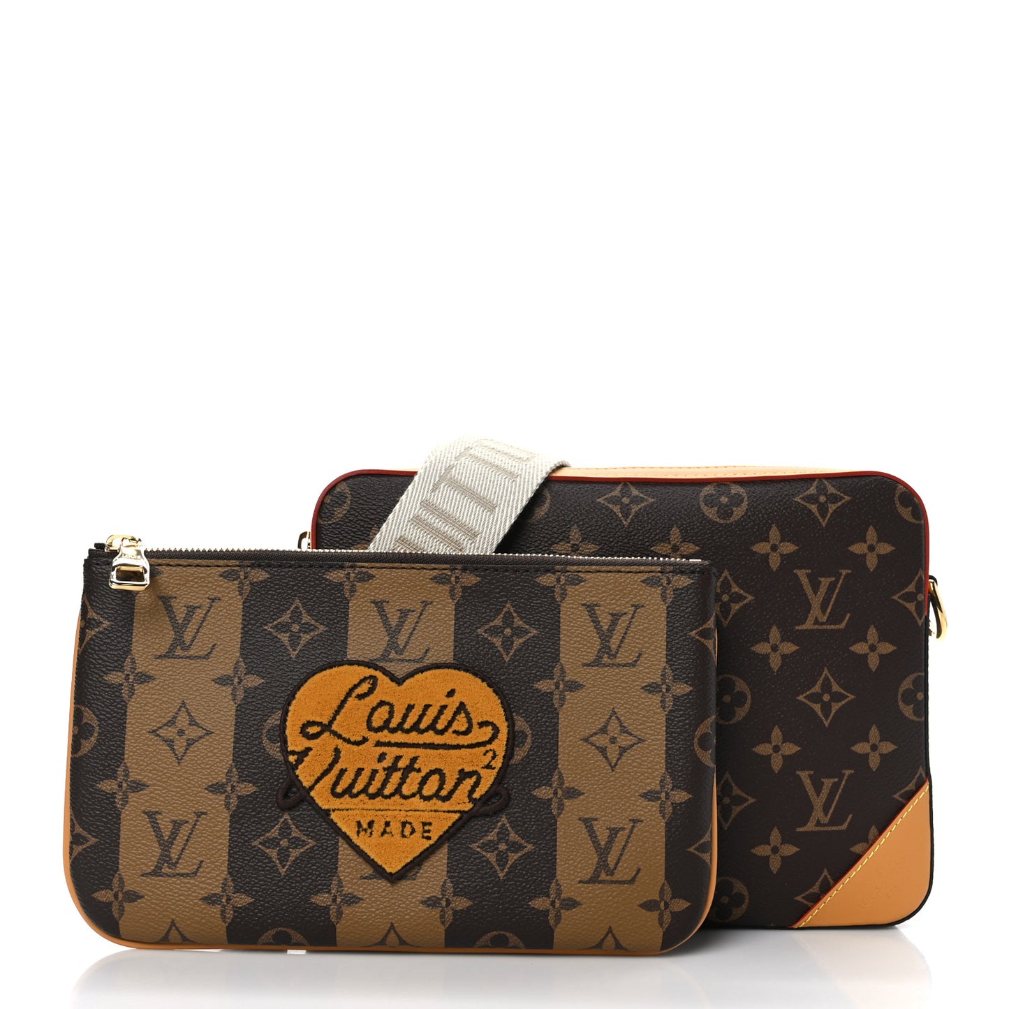 X NIGO Reverse Monogram Stripes Trio Messenger