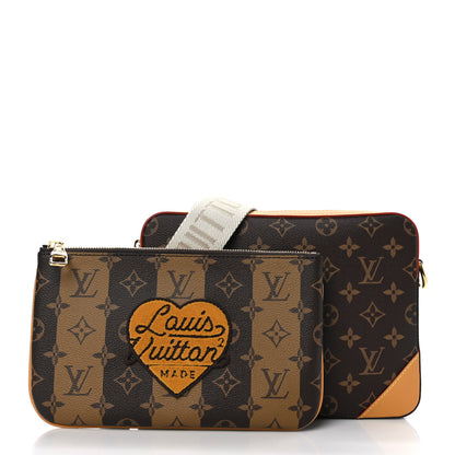 Louis Vuitton X NIGO Reverse Monogram Stripes Trio Messenger 1 of 9