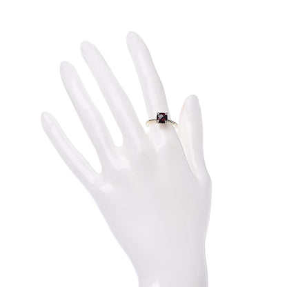David Yurman 18K Yellow Gold Diamond Garnet 7mm Chatelaine Ring 54 7 2 of 6