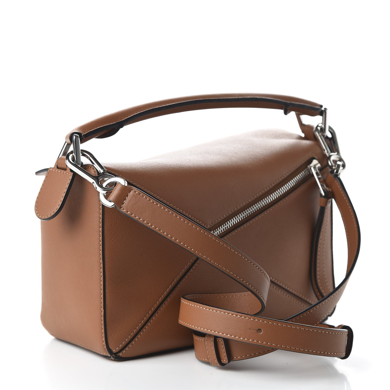 Loewe Calfskin Small Puzzle Bag Tan 3 of 10