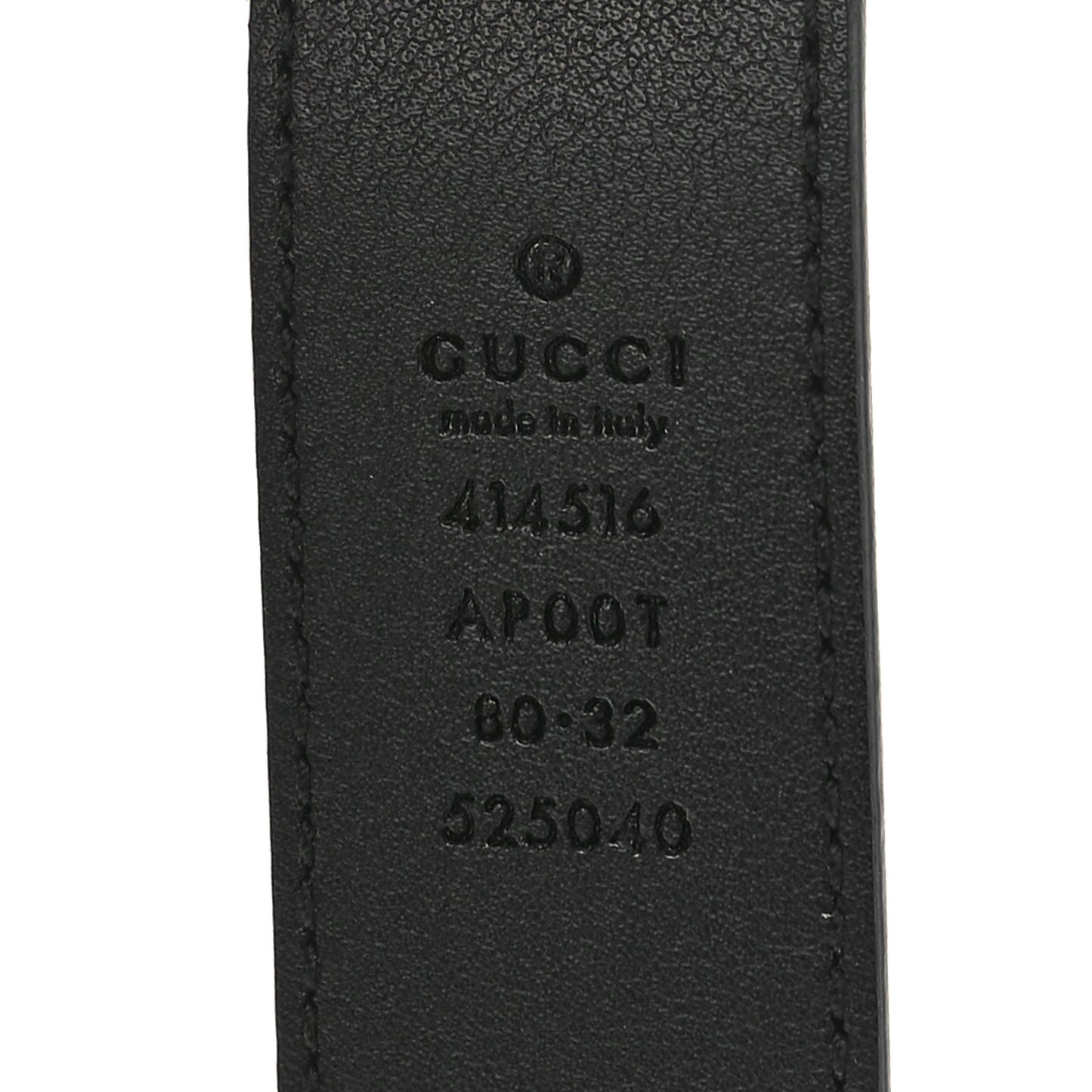 Calfskin Double G 30mm Belt 80 32 Black