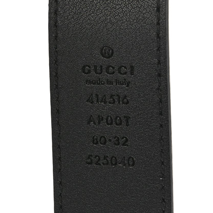 Gucci Calfskin Double G 30mm Belt 80 32 Black 3 of 5