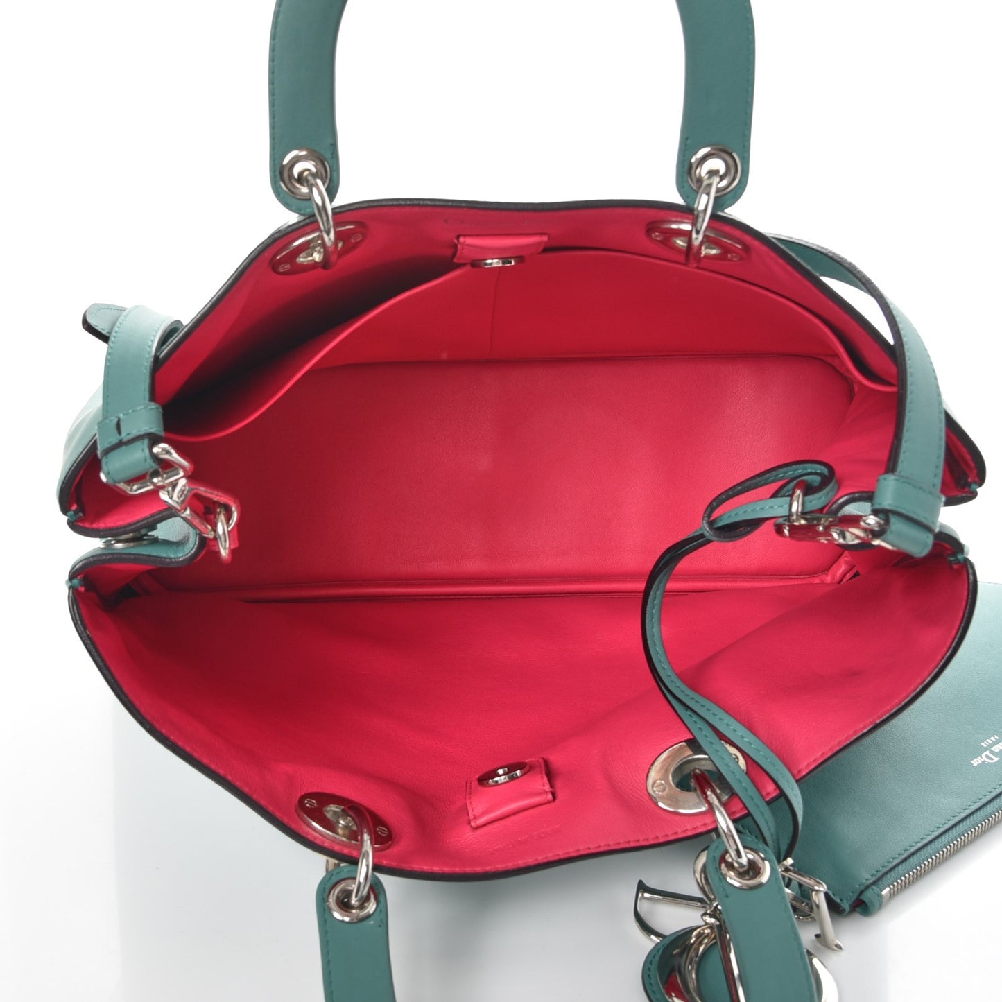 Smooth Calfskin Large Diorissimo Tote Green